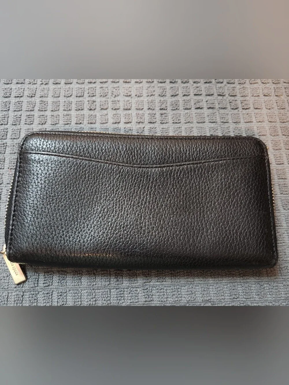 Kate Spade Leila Large Continental Wallet Black Pebbled Leather